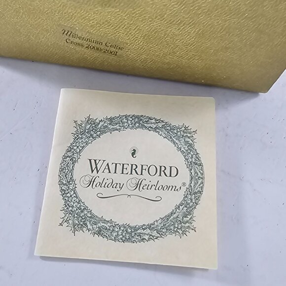 Waterford Holiday Heirlooms Millennium Celtic Cross Ornament 2000/2001 Nostalgic - Picture 10 of 11